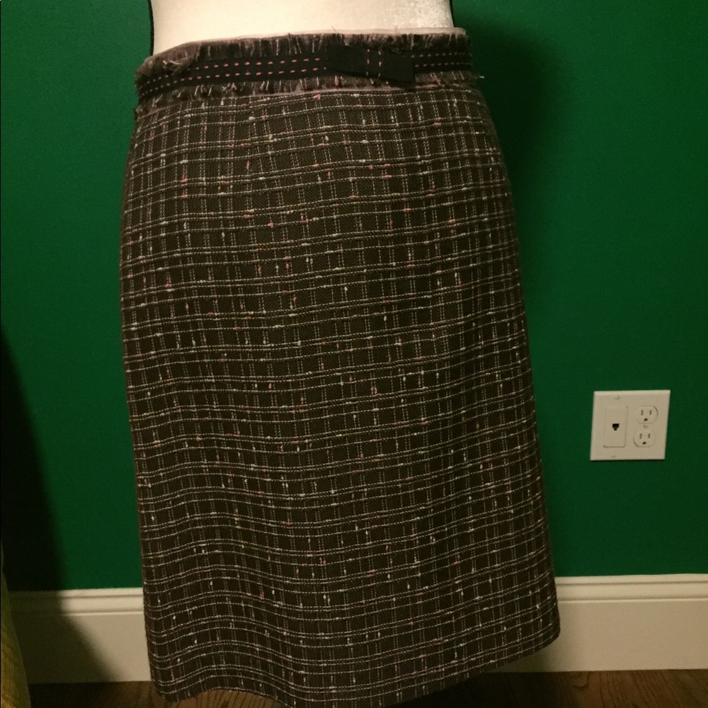 Rebecca Taylor Brown Tweed Skirt
